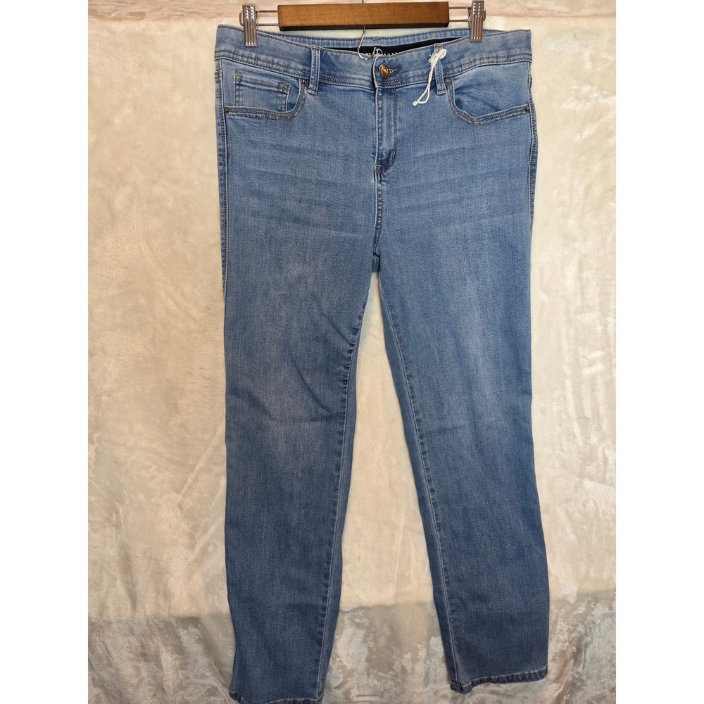 Lincoln Outfitters Womens Size 14 Light Wash Skinny Jeans Comfort Waistband Blue